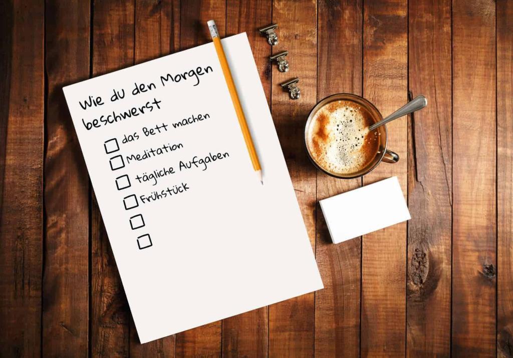 Wie eine Morgenroutine ihr helfen kann, den Tag produktiver zu gestalten